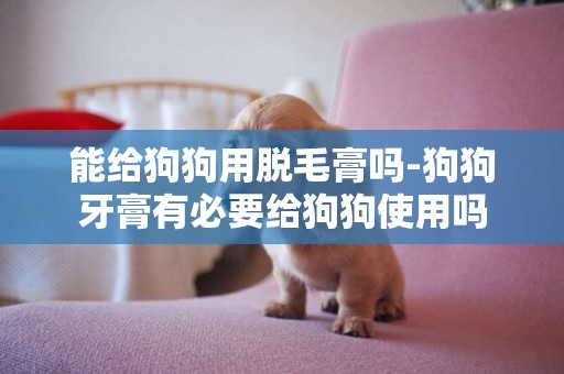 能給狗狗用脫毛膏嗎-狗狗牙膏有必要給狗狗使用嗎