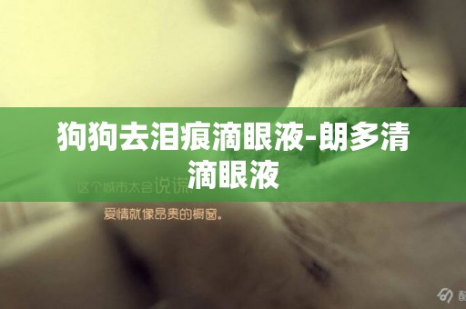 狗狗去淚痕滴眼液-朗多清滴眼液