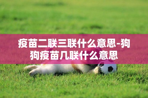 疫苗二聯三聯什么意思-狗狗疫苗幾聯什么意思