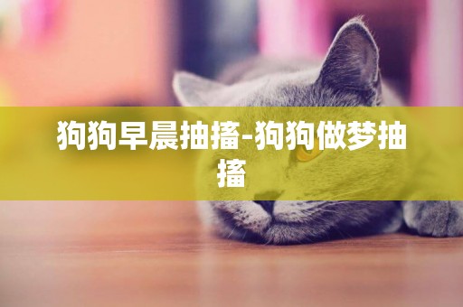 狗狗早晨抽搐-狗狗做夢抽搐