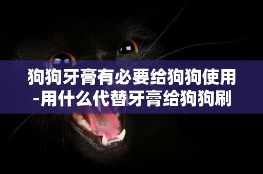 狗狗牙膏有必要給狗狗使用-用什么代替牙膏給狗狗刷牙最好