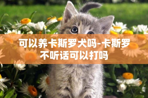 可以養卡斯羅犬嗎-卡斯羅不聽話可以打嗎