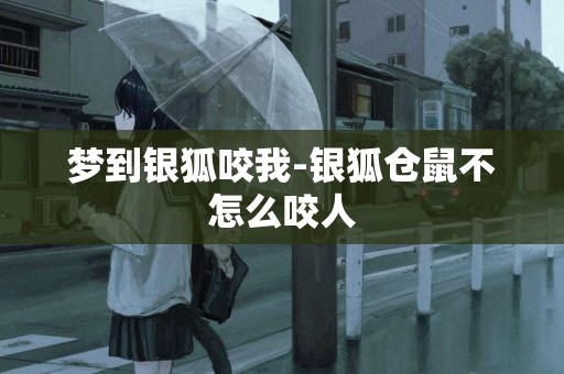 夢到銀狐咬我-銀狐倉鼠不怎么咬人