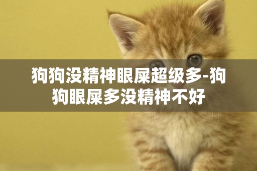 狗狗沒精神眼屎超級多-狗狗眼屎多沒精神不好