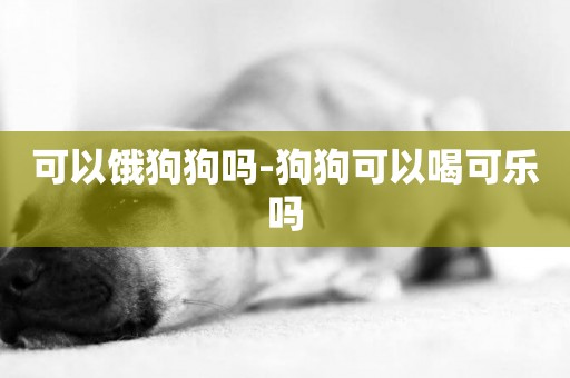 可以餓狗狗嗎-狗狗可以喝可樂嗎