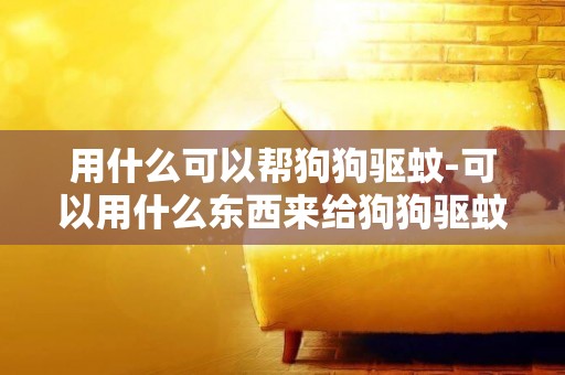 用什么可以幫狗狗驅蚊-可以用什么東西來給狗狗驅蚊