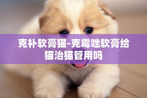 克補軟膏貓-克霉唑軟膏給貓治貓管用嗎