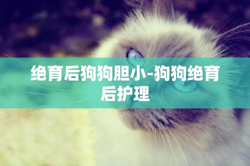 絕育后狗狗膽小-狗狗絕育后護理