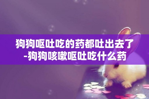 狗狗嘔吐吃的藥都吐出去了-狗狗咳嗽嘔吐吃什么藥