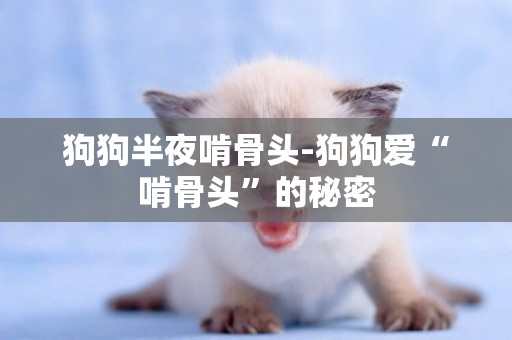 狗狗半夜啃骨頭-狗狗愛“啃骨頭”的秘密