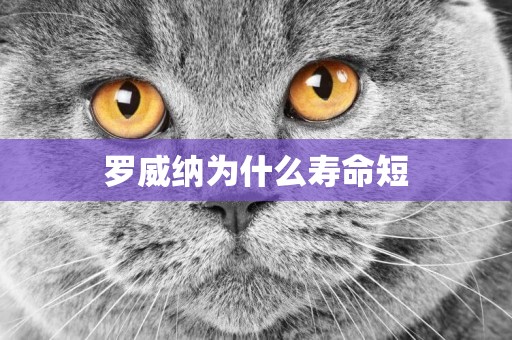 羅威納為什么壽命短