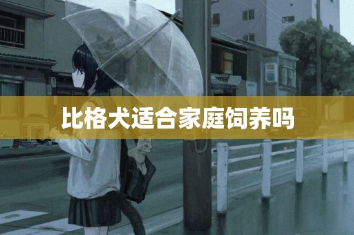 比格犬適合家庭飼養嗎