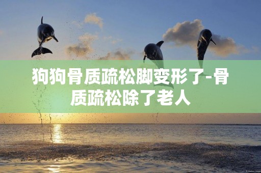 狗狗骨質疏松腳變形了-骨質疏松除了老人