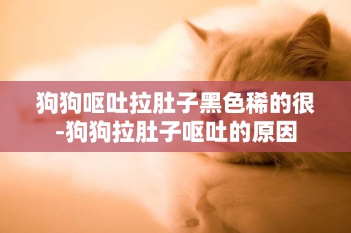 狗狗嘔吐拉肚子黑色稀的很-狗狗拉肚子嘔吐的原因