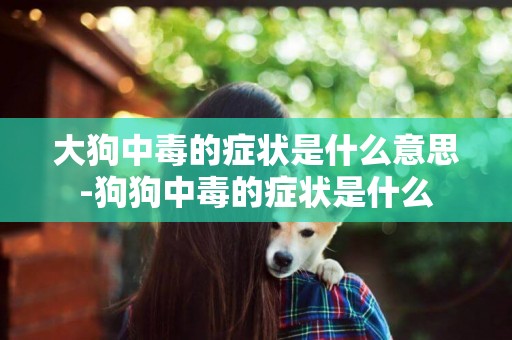 大狗中毒的癥狀是什么意思-狗狗中毒的癥狀是什么