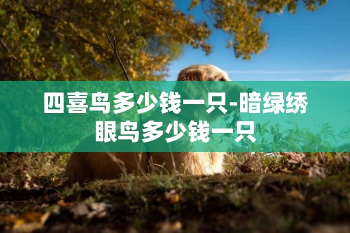 四喜鳥多少錢一只-暗綠繡眼鳥多少錢一只