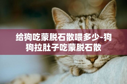 給狗吃蒙脫石散喂多少-狗狗拉肚子吃蒙脫石散