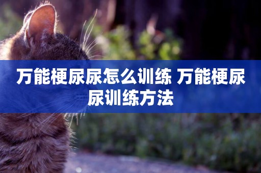萬能梗尿尿怎么訓練 萬能梗尿尿訓練方法