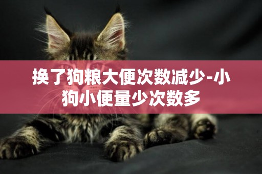 換了狗糧大便次數減少-小狗小便量少次數多