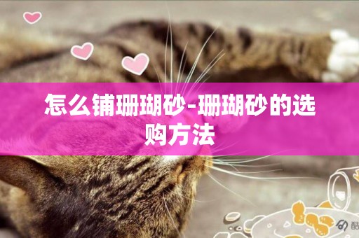 怎么鋪珊瑚砂-珊瑚砂的選購方法