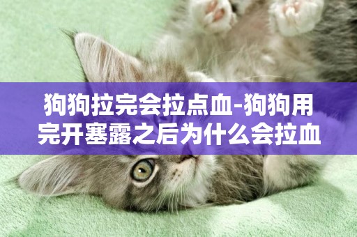 狗狗拉完會拉點血-狗狗用完開塞露之后為什么會拉血