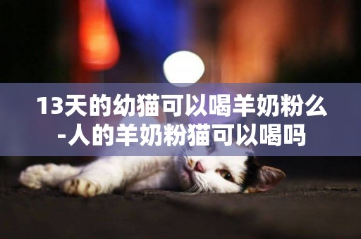 13天的幼貓可以喝羊奶粉么-人的羊奶粉貓可以喝嗎