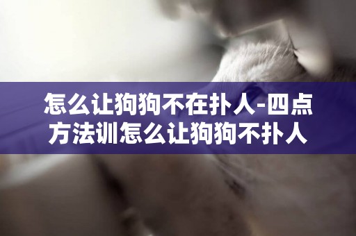 怎么讓狗狗不在撲人-四點方法訓怎么讓狗狗不撲人