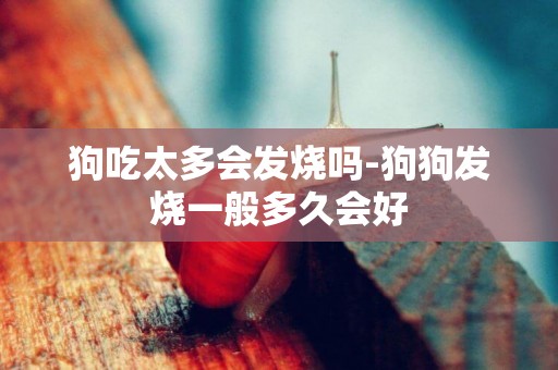 狗吃太多會發燒嗎-狗狗發燒一般多久會好