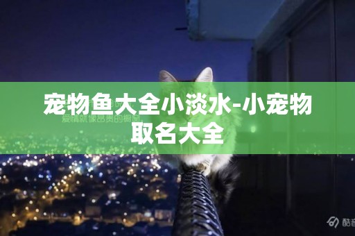 寵物魚大全小淡水-小寵物取名大全