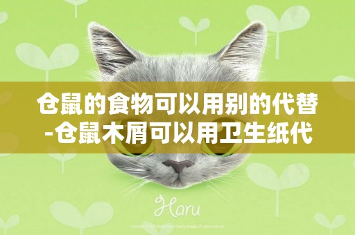 倉鼠的食物可以用別的代替-倉鼠木屑可以用衛生紙代替嗎