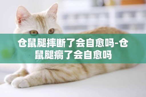 倉鼠腿摔斷了會自愈嗎-倉鼠腿瘸了會自愈嗎