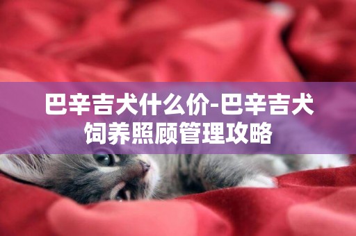 巴辛吉犬什么價-巴辛吉犬飼養照顧管理攻略