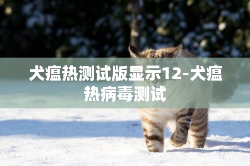 犬瘟熱測試版顯示12-犬瘟熱病毒測試