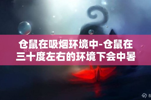 倉鼠在吸煙環境中-倉鼠在三十度左右的環境下會中暑嗎