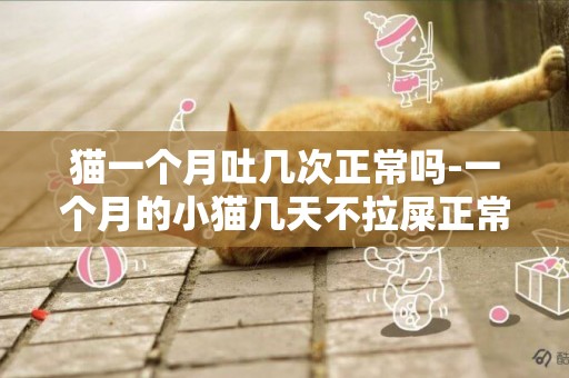貓一個月吐幾次正常嗎-一個月的小貓幾天不拉屎正常嗎