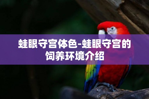 蛙眼守宮體色-蛙眼守宮的飼養環境介紹