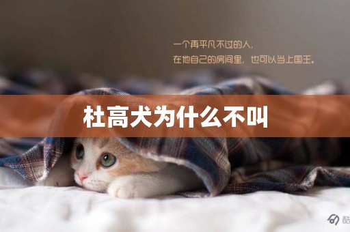 杜高犬為什么不叫