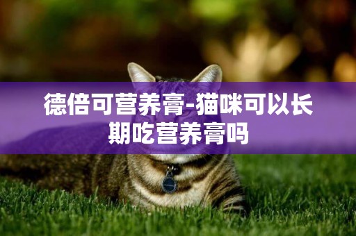 德倍可營養膏-貓咪可以長期吃營養膏嗎