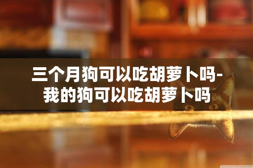 三個月狗可以吃胡蘿卜嗎-我的狗可以吃胡蘿卜嗎