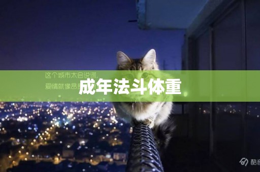 成年法斗體重