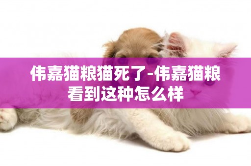 偉嘉貓糧貓死了-偉嘉貓糧看到這種怎么樣
