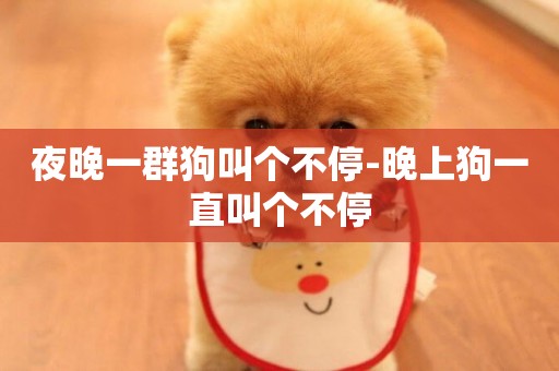 夜晚一群狗叫個不停-晚上狗一直叫個不停