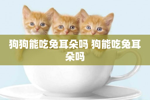 狗狗能吃兔耳朵嗎 狗能吃兔耳朵嗎