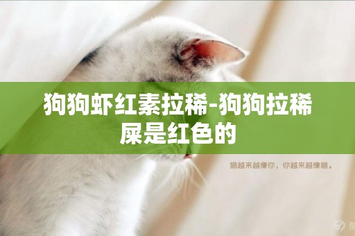 狗狗蝦紅素拉稀-狗狗拉稀屎是紅色的