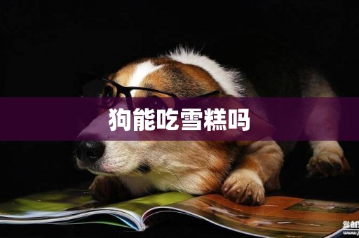 狗能吃雪糕嗎