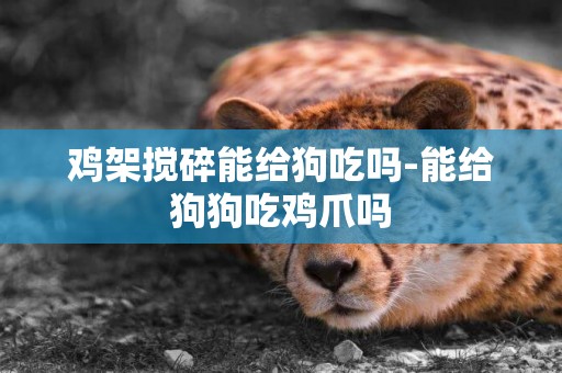 雞架攪碎能給狗吃嗎-能給狗狗吃雞爪嗎