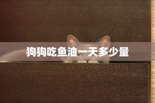 狗狗吃魚油一天多少量