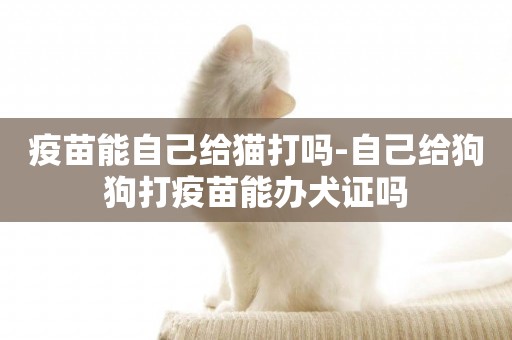 疫苗能自己給貓打嗎-自己給狗狗打疫苗能辦犬證嗎