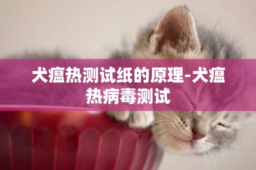 犬瘟熱測試紙的原理-犬瘟熱病毒測試