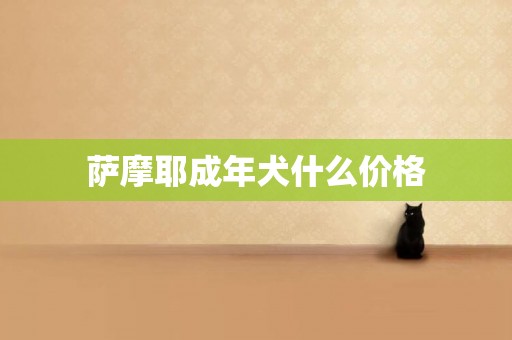 薩摩耶成年犬什么價格